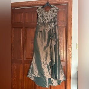 Mother of the bride dress - bronze - iridescent in sunlight with hints of green